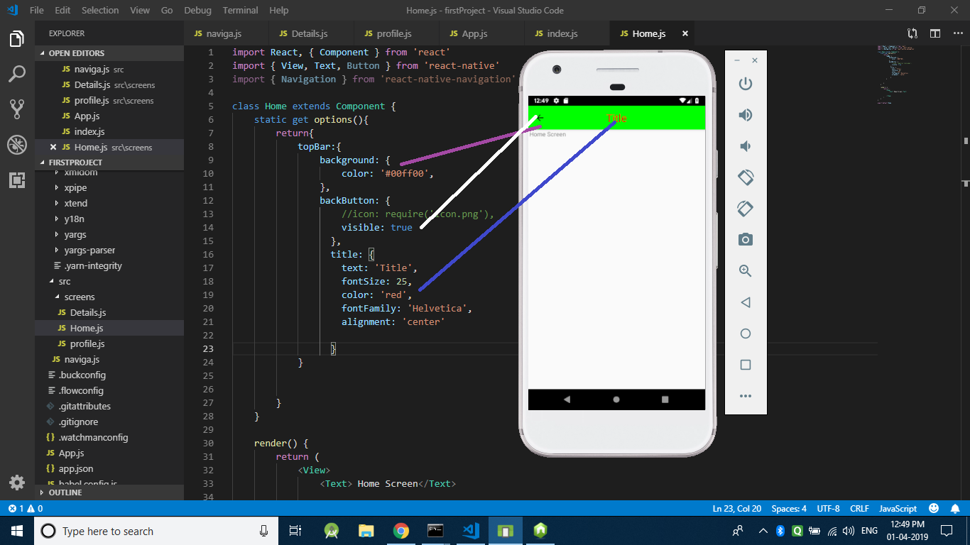 React native кнопки